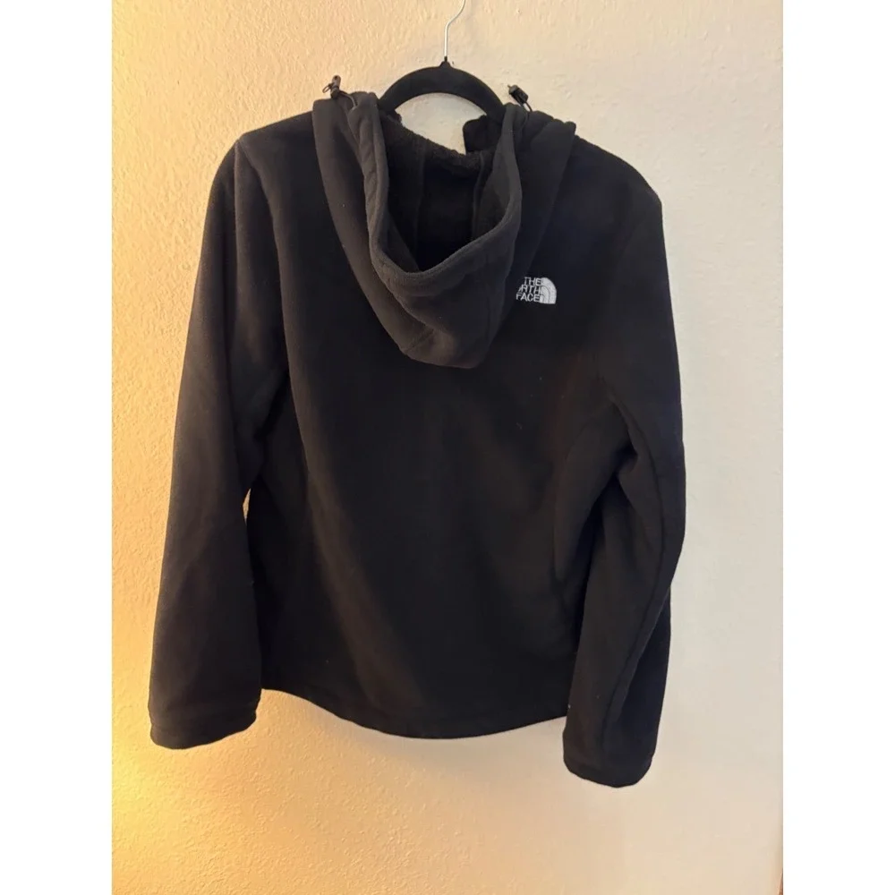 The North Face Mens XL Black Full Zip Fleece Sherpa Lined Hooded Jacket A1172